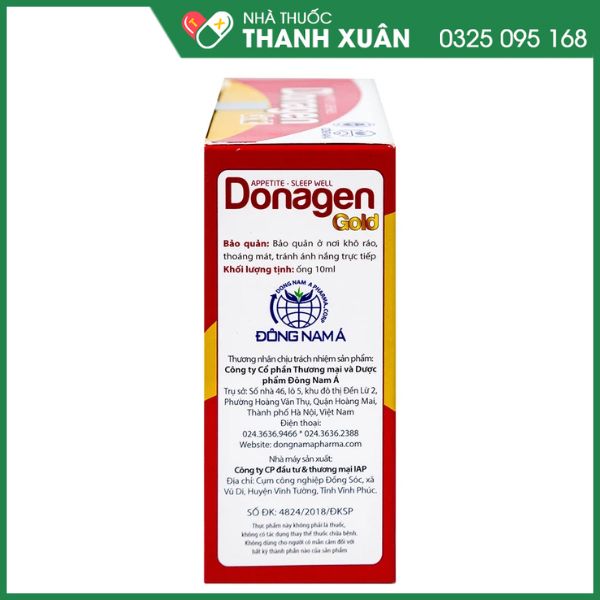 Donagen Gold kích thích ăn ngon, tiêu hóa tốt